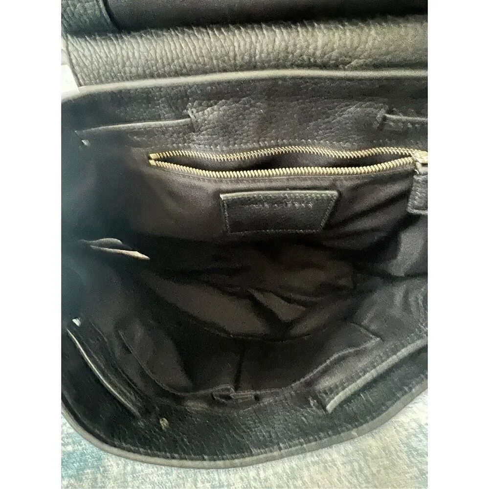 Marc Jacobs Black Pebbled 100% Cow Leather Pike Place Backpack
